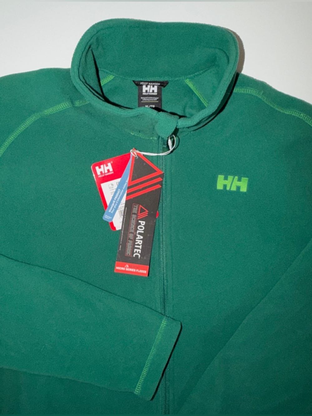 HELLY HANSEN DAYBREAKER Fleece Full Zip Fleece Jacket Green Mens XL NWT
